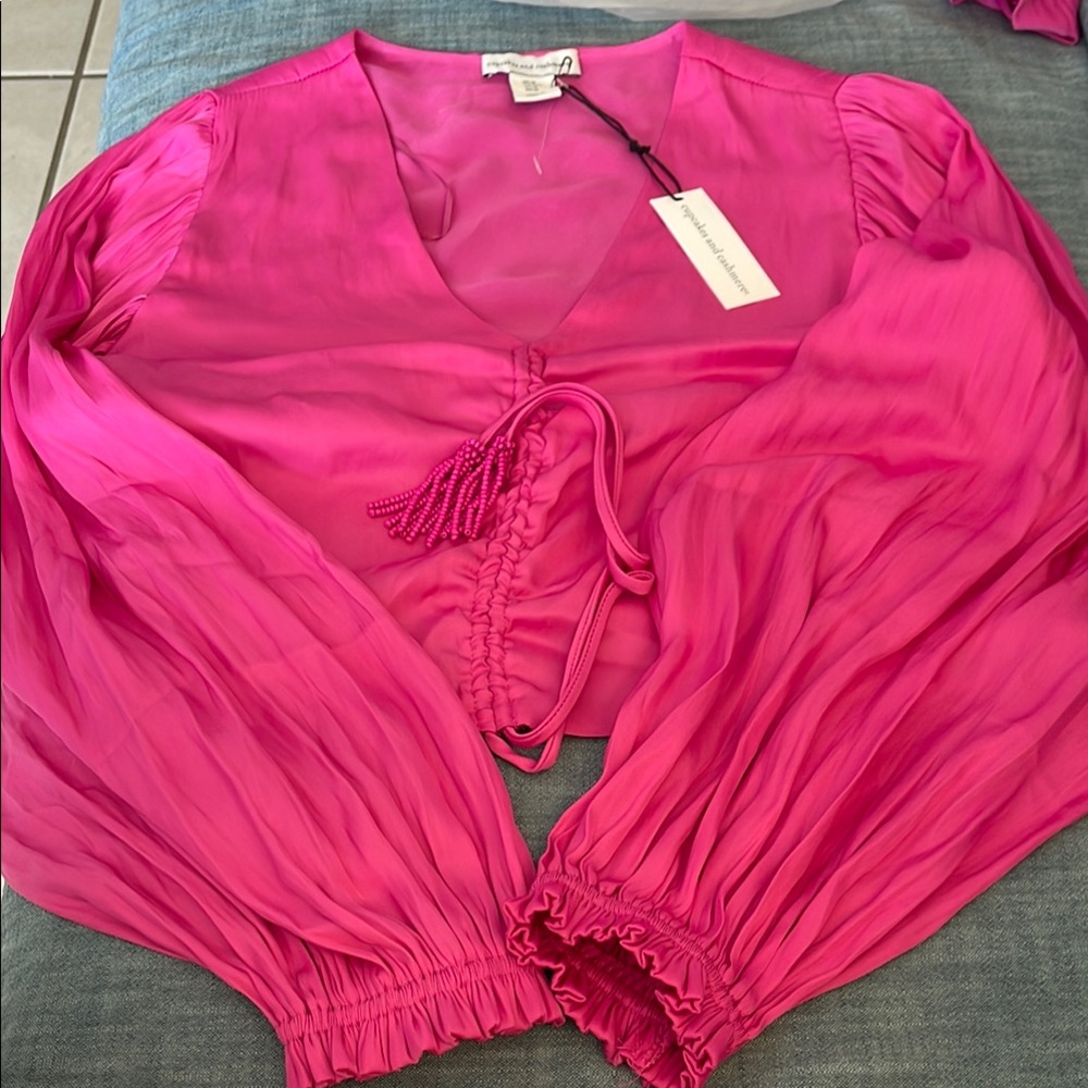 Pink Sheer Women's Top
